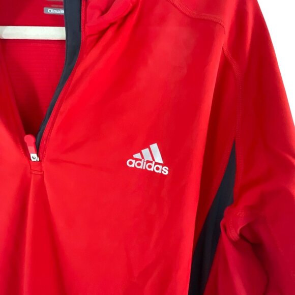 Adidas Clima365 Mens Red Black Pullover Jacket XL ClimaLite Long Sleeve Oversize - Picture 5 of 11